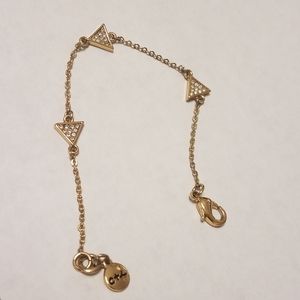 Chloe and Isabel Gold Pavé triangle station bracelet